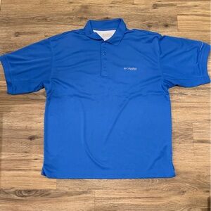 Blue Short Sleeve Fishing Polo
